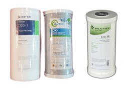 Triple 10 Inch Whole house Filter Set - (No KDF)